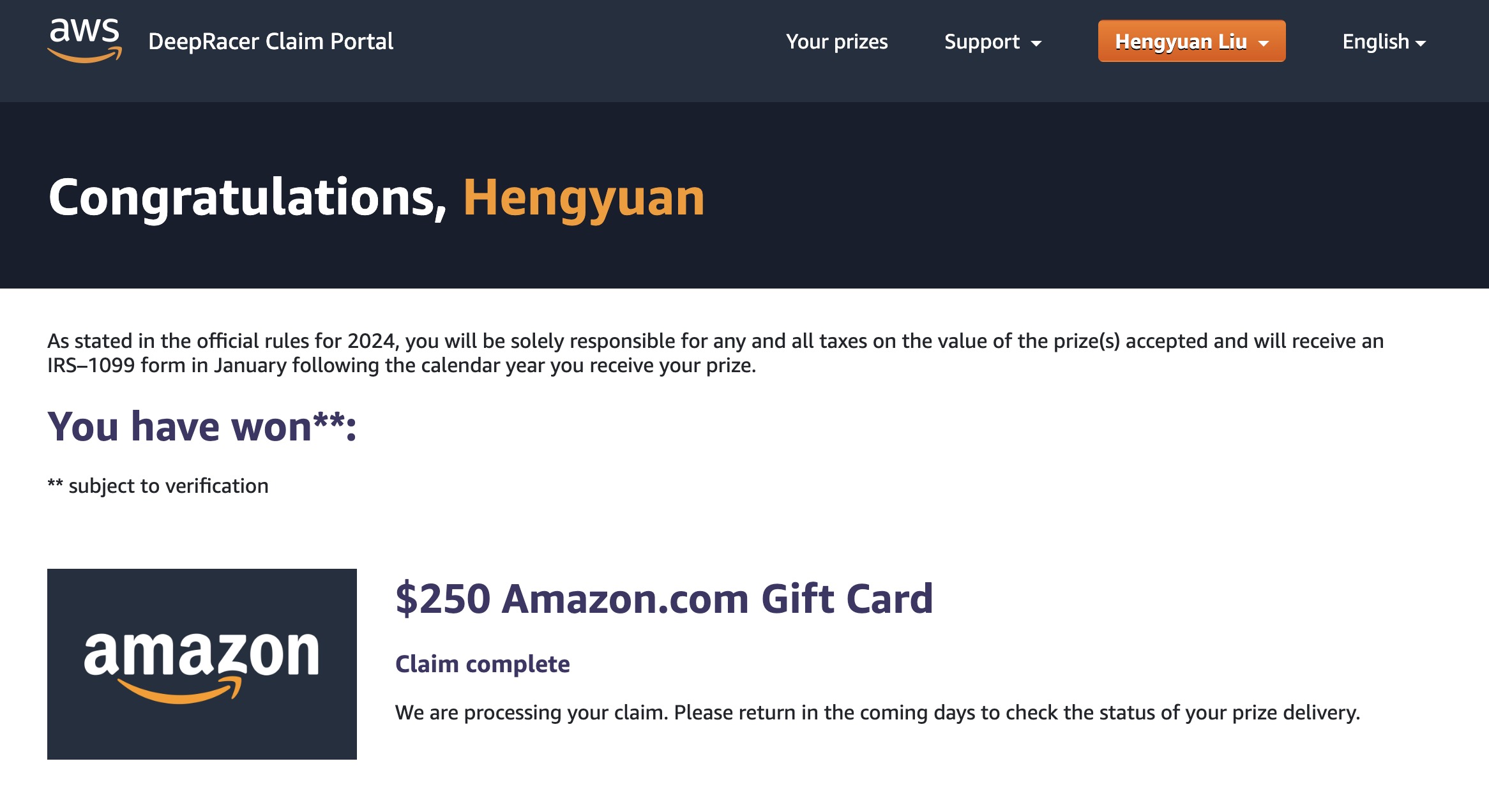 Gift card